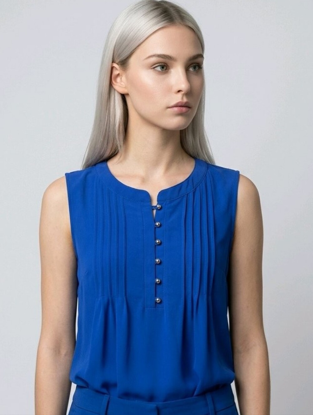 PreSeption Concepts Elegant Sapphire Sleeveless Blouse